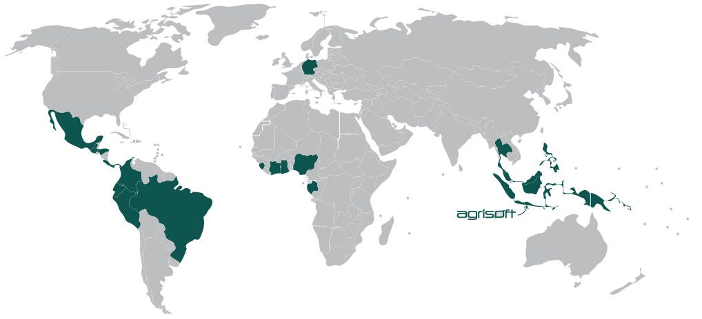 Map of Agrisoft Systems customers and partners
